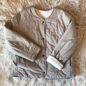 Uniqlo quilted and fleece reversible jacket